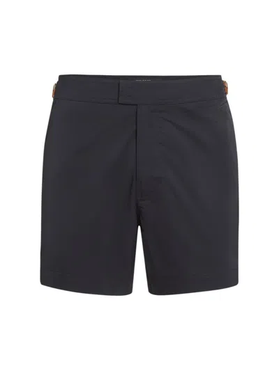 Zegna Men's 232 Road Brand Mark Swim Boxers In Black