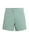 Zegna 232 Road Brand Mark Swim Short In Green