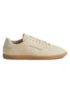 Zegna 232 Low Top Suede Sneakers Rubber Sole In Neutral