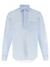 Zegna Linen Blend Shirt With Three-button Front