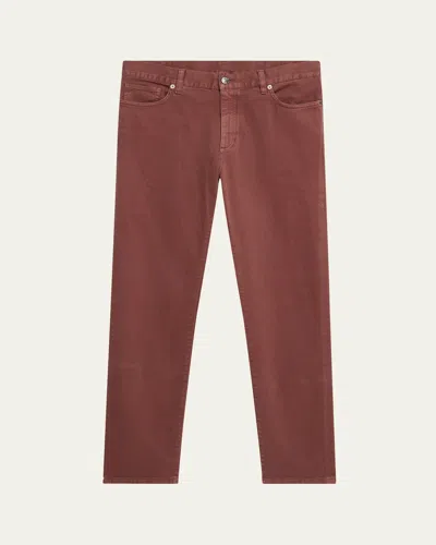 Zegna Men's 5-pocket Denim Jeans In Md Red Sld