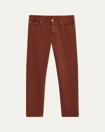 Zegna Men's 5-pocket Denim Pants In Red