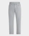 Zegna Men's 5-pocket Denim Pants In Lt Gry Sld