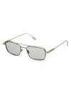 Zegna 54mm Rectangular Sunglasses In Neutral