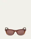 Zegna Men's Acetate Square Sunglasses