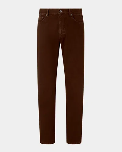 Zegna Men & Apos;s City Straight Fit Five-pocket Pants In Brown