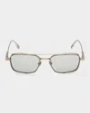 Zegna 54mm Rectangular Sunglasses In Gold