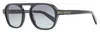 Zegna Men's Aurora Ii Sunglasses Ez0241 20b Dark Gray 51mm In Multi