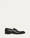 Zegna Men's Calfskin Penny Loafers In Black
