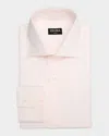 Zegna Men's Candy Stripe Trofeo Twill Dress Shirt In Pink