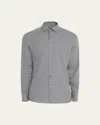 Zegna Chemise Cashco In Grey Mélange