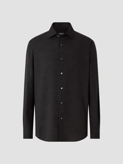 Zegna Black Cashco Shirt