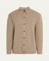 Zegna Men's Cashmere-blend Casual Button-down Shirt In Lt Bge Sld
