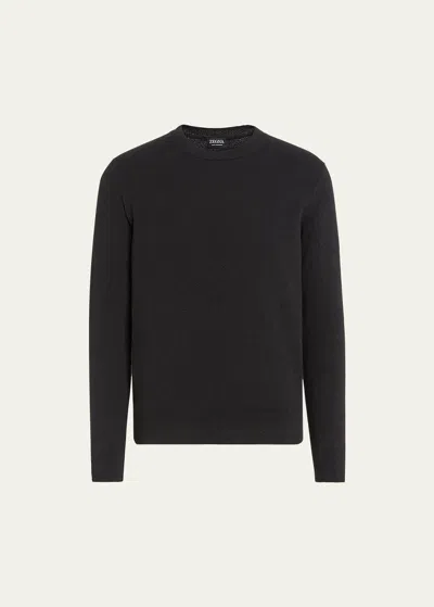 ZEGNA MEN'S CASHMERE CREWNECK SWEATER