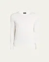 Zegna Men's Cashmere Crewneck Sweater In White