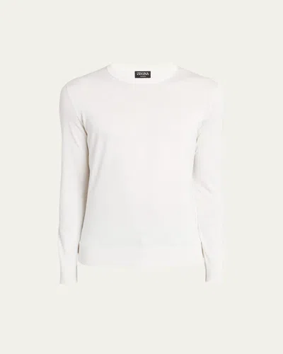 ZEGNA MEN'S CASHMERE CREWNECK SWEATER
