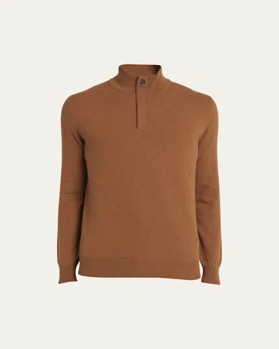 ZEGNA MEN'S CASHMERE QUARTER-ZIP SWEATER