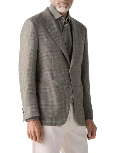Zegna Men's Cashmere Silk And Linen Jacket In Gray
