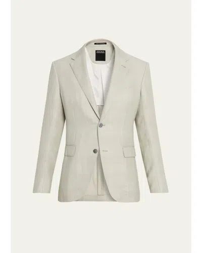Zegna Men's Cashmere Single-breasted Sport Coat In Blue