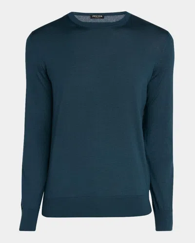 ZEGNA MEN'S CASHSETA CREW SWEATER