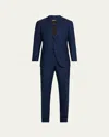 Zegna Men's Centoventimila Plaid Suit In Blue