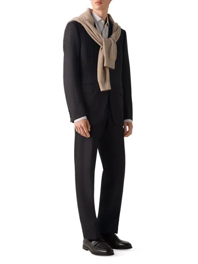 Zegna Men's Centoventimila Wool Suit In Black