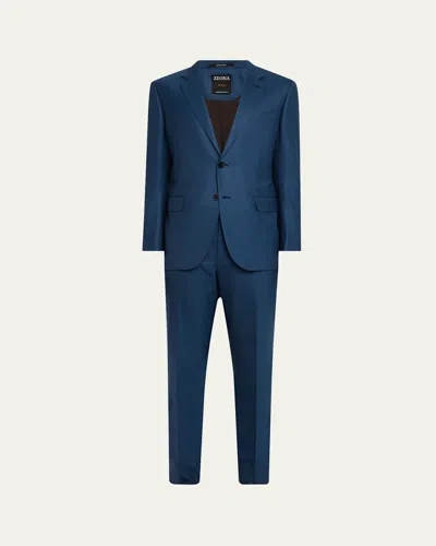 Zegna Men's Centoventimila Wool Suit In Blue