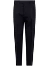 Zegna Jean Roccia En Lin Et Coton Extensible Taupe Foncé In Black