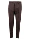 Zegna Cotton And Linen Pants Clothing In Brown
