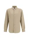 Zegna Cash Button Front Shirt In Brown