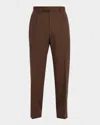 Zegna Men's Cotton And Linen Pants In Brown