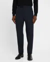 Zegna Straight Pleated Casual Pants In Dk Blu Sld