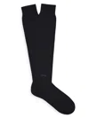 Zegna Men's Cotton Blend Socks In Black