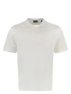 Zegna T-shirt In Cotone Bianco  Uomo In Ivory