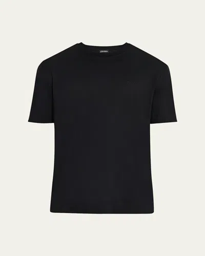 ZEGNA MEN'S COTTON CREWNECK T-SHIRT