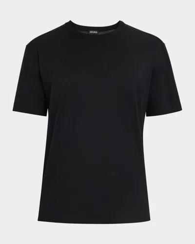 ZEGNA MEN'S COTTON CREWNECK T-SHIRT