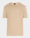 Zegna Cotton Short Sleeves T-shirt In Beige
