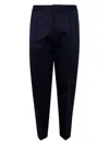 Zegna Jean Roccia En Lin Et Coton Extensible Taupe Foncé In Blue