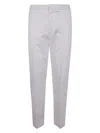 Zegna Cotton Linen Silk Trousers In Blue