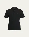 Zegna Man Polo Shirt Black Size 44 Cotton