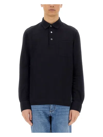 Zegna Cotton Polo In Black