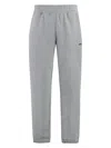 Zegna Logo-embossed Cotton Track Pants In Grey