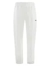Zegna Elasticated-waist Cotton Track Pants In White