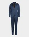 Zegna Men's Couture Wool Twill Suit In Md Blu Sld
