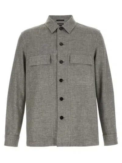 ZEGNA MEN'S CROSSOVER OVERSHIRT