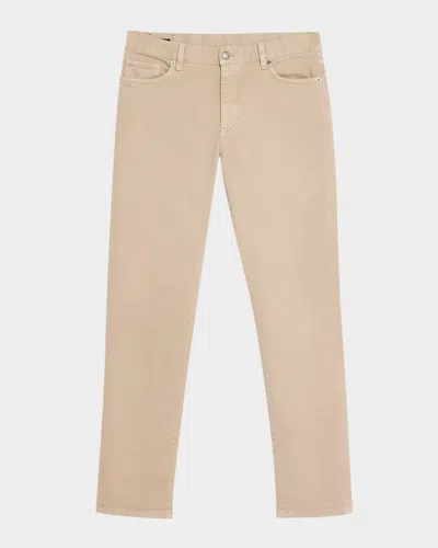 ZEGNA MEN'S FIVE-POCKET COLORED DELAVE PANTS
