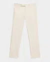 Zegna Men's Flat-front Linen Pants In Nat Sld