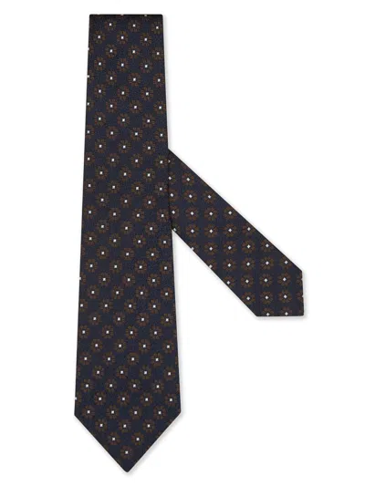 Zegna Men's Floral Tie In Orange