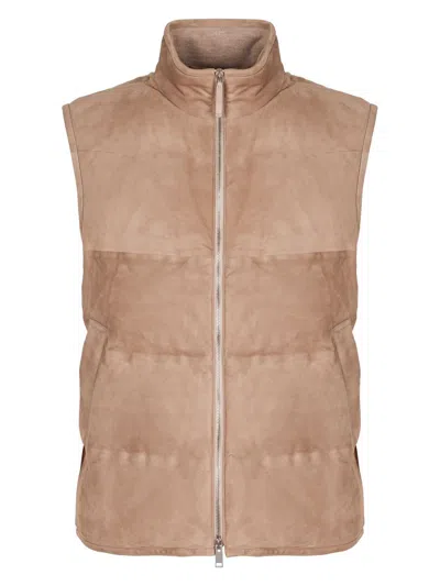 ZEGNA MEN'S FULL ZIP DOWN VEST