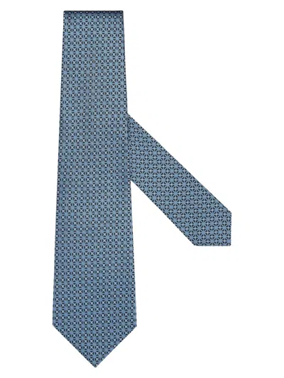 Zegna Men's Geometric Tie In Orange